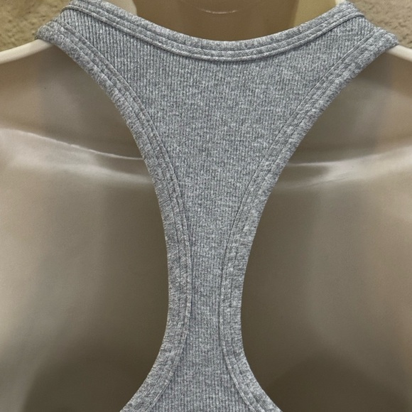 NUX Heather Gray Ribbed Top - Picture 7 of 8